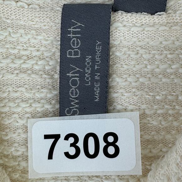 Sweaty Betty Cream Rest Up Half Zip Long Sleeve Textured Pullover Size 4 - Picture 14 of 14